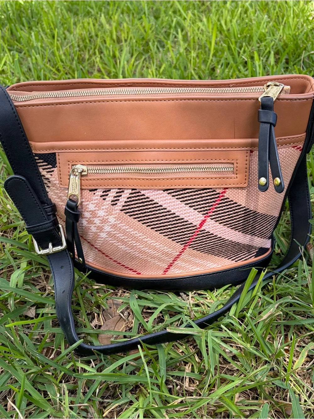 Spartina 449 Daufuskie Nova Plaid Check Shoulder Bag